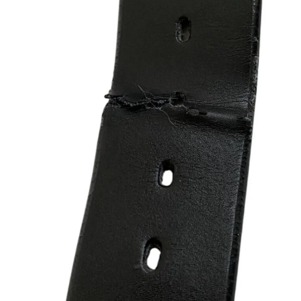 Ariat Men’s Size 40 Black Genuine Leather Western Belt Silver Tone Buckle Casual